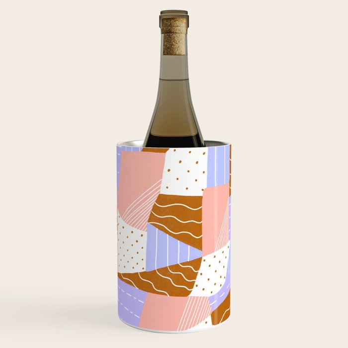 modern quilt, lilac Wine Chiller Gallery Image 3