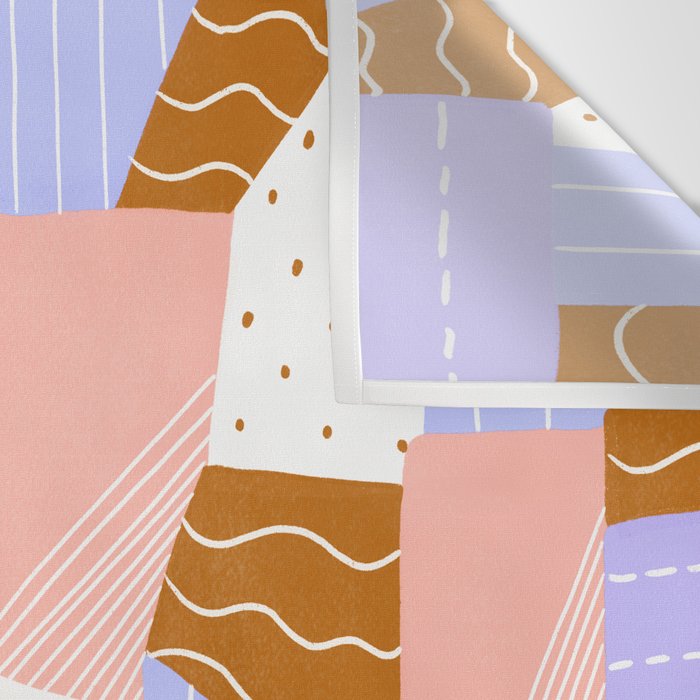 modern quilt, lilac Wall Tapestry Gallery Image 3