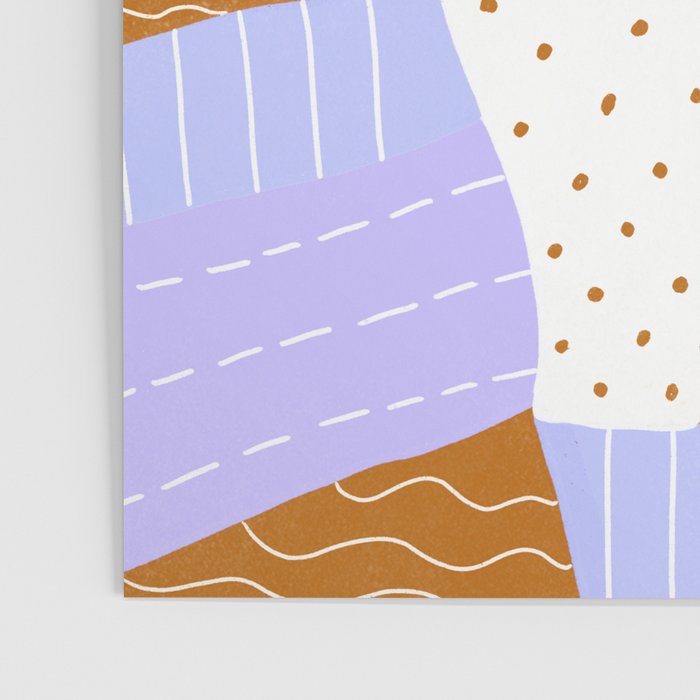modern quilt, lilac Poster Gallery Image 3