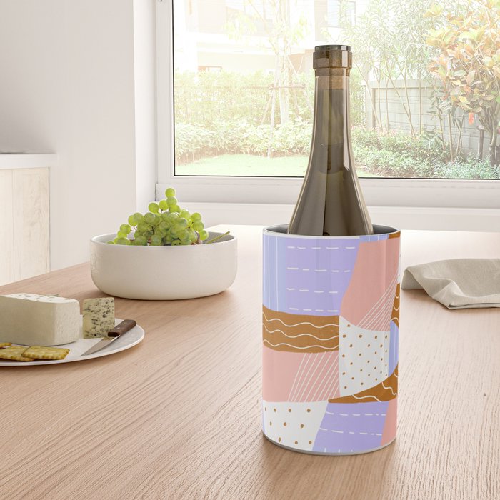 modern quilt, lilac Wine Chiller Gallery Image 4