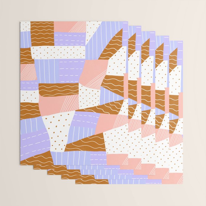 modern quilt, lilac Wrapping Paper Gallery Image 3
