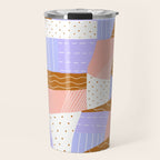 modern quilt, lilac Travel Mug Gallery Image 1