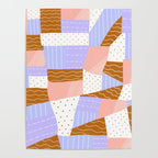 modern quilt, lilac Poster Gallery Image 4