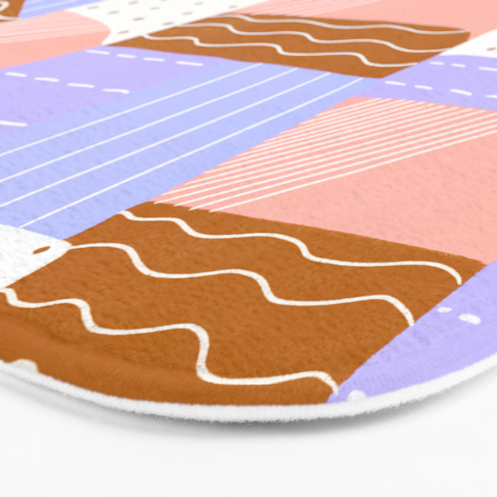 modern quilt, lilac Bath Mat Gallery Image 3