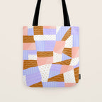 modern quilt, lilac Tote Bag Gallery Image 1