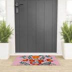 Mexican Blue Birds in Pink Welcome Mat Gallery Image 3