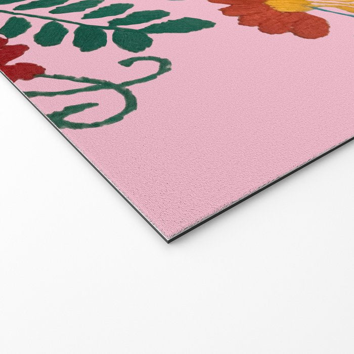 Mexican Blue Birds in Pink Welcome Mat Gallery Image 2