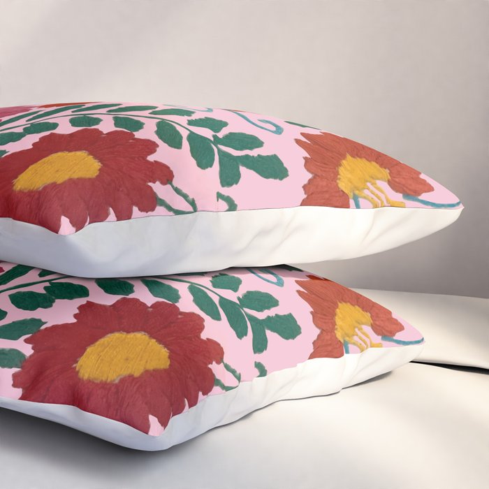 Mexican Blue Birds in Pink Pillow Sham Gallery Image 3