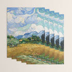 Wheat Field with Cypresses by Vincent van Gogh Wrapping Paper Gallery Image 3