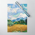 Wheat Field with Cypresses by Vincent van Gogh Wrapping Paper Gallery Image 1