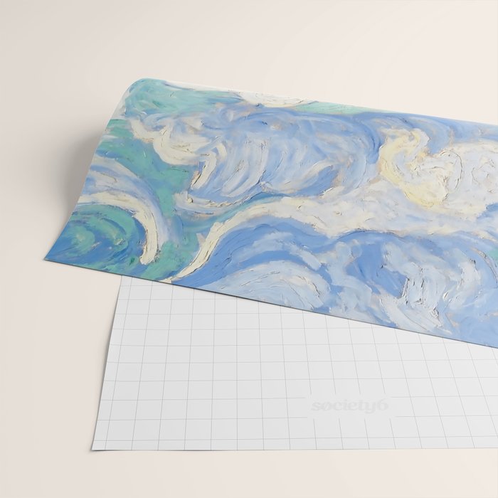 Wheat Field with Cypresses by Vincent van Gogh Wrapping Paper Gallery Image 2