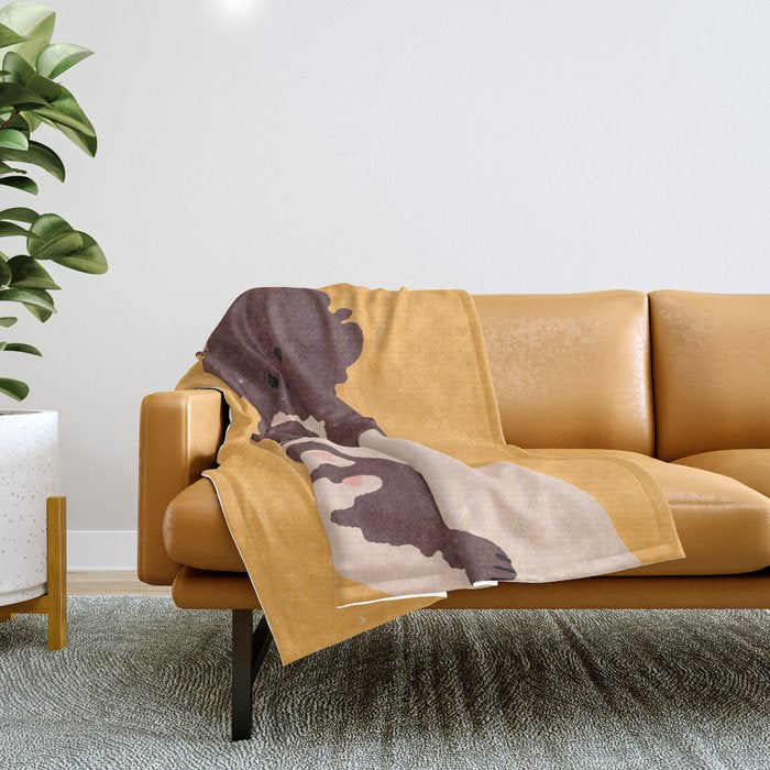 Cute puppy in arms Throw Blanket Gallery Image 1