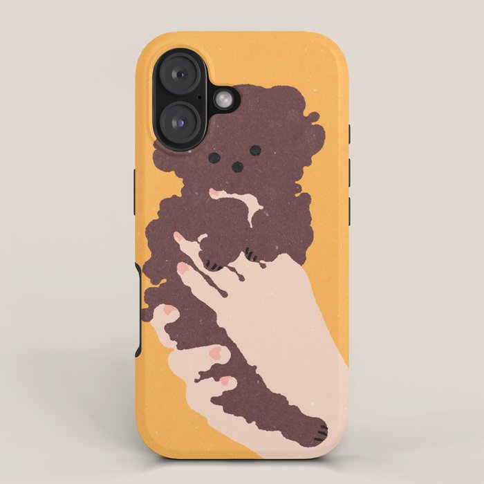 Cute puppy in arms iPhone Case Gallery Image 1