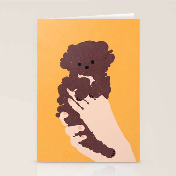 Cute puppy in arms Stationery Card Gallery Image 1