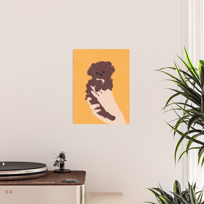 Cute puppy in arms Poster Gallery Image 2