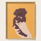 Cute puppy in arms Serving Tray Gallery Image 1