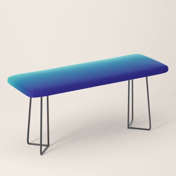Turquoise Ultramarine Blue Gradient Bench
