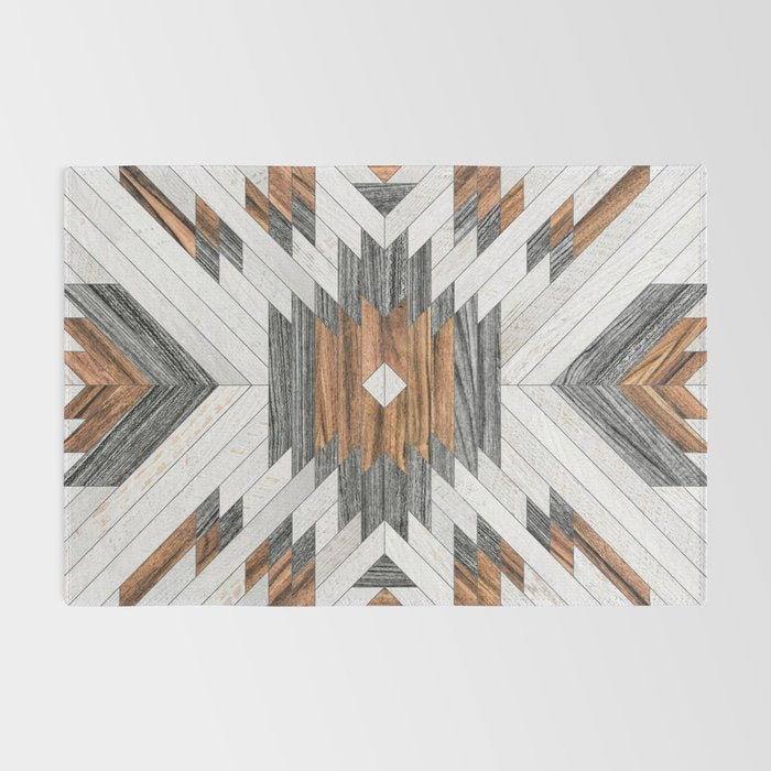 Urban Tribal Pattern No.8 - Aztec - Wood Rug Gallery Image 2