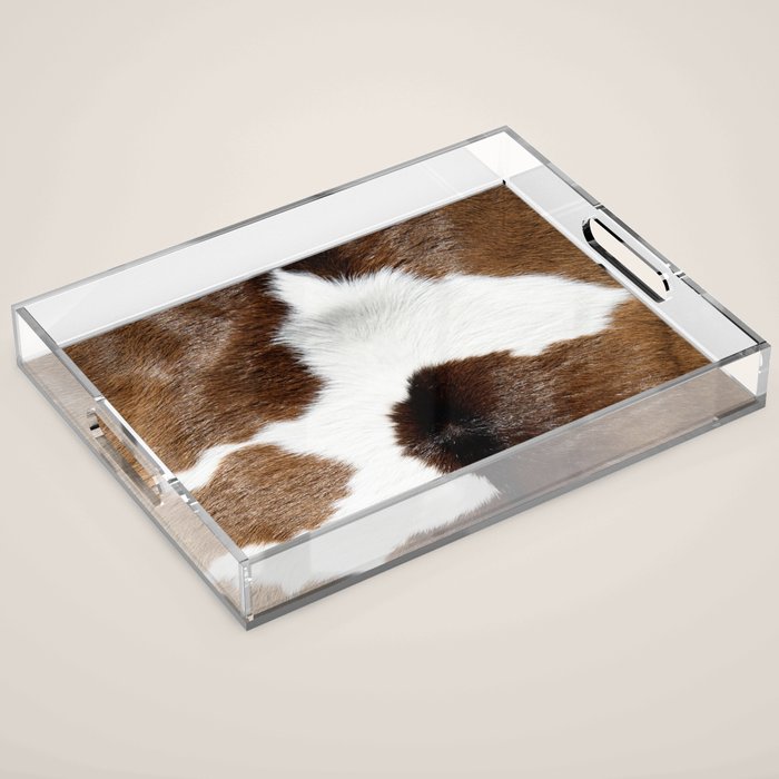 Cowhide Detail Acrylic Tray Gallery Image 1