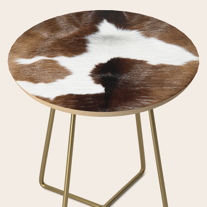 Cowhide Detail Side Table Gallery Image 2