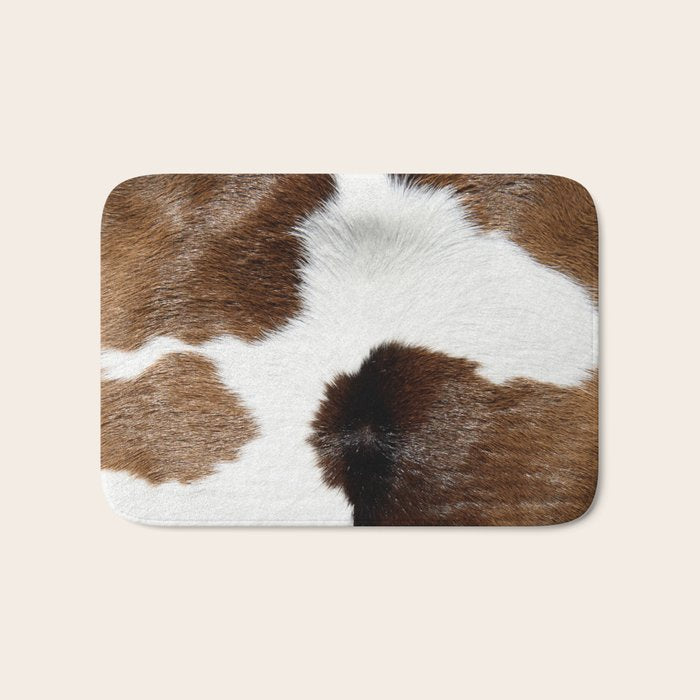 Cowhide Detail Bath Mat Gallery Image 1