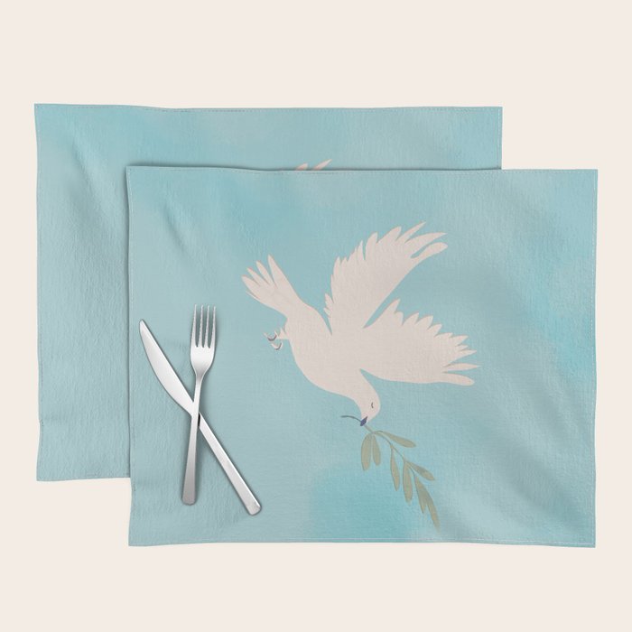 Dove of Peace with Olive Branch Placemat Gallery Image 1