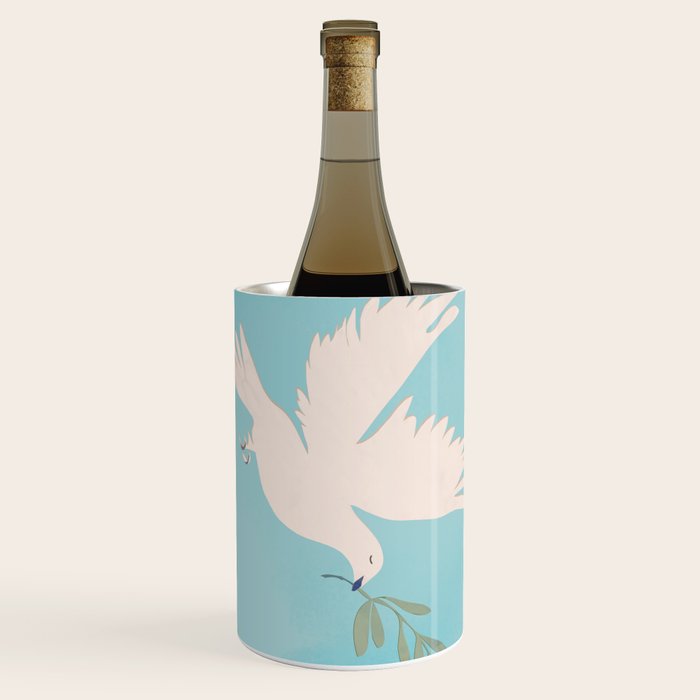 Dove of Peace with Olive Branch Wine Chiller Gallery Image 1