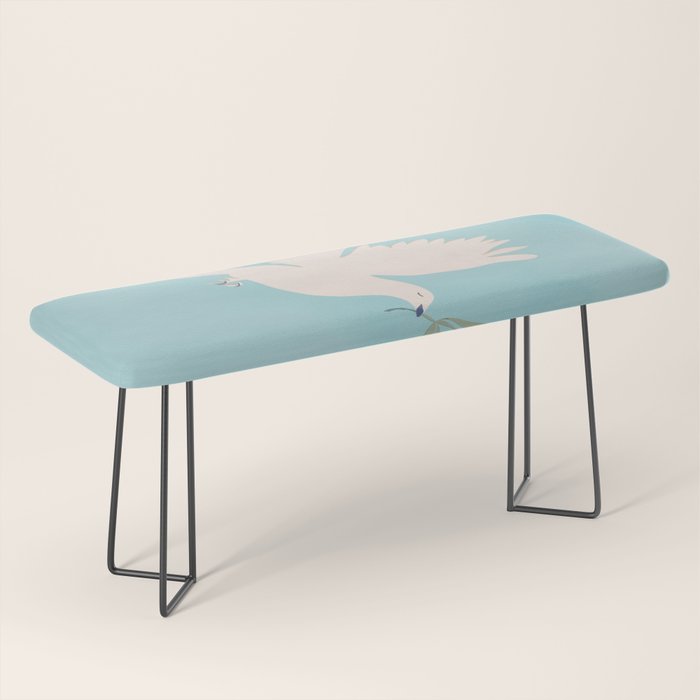 Dove of Peace with Olive Branch Bench Gallery Image 1