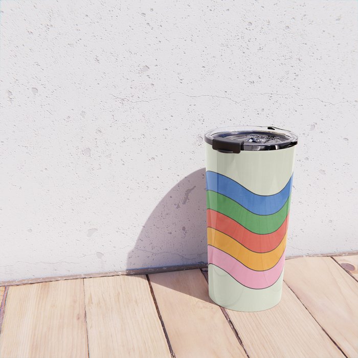 Retro Candy Waves Travel Mug Gallery Image 4