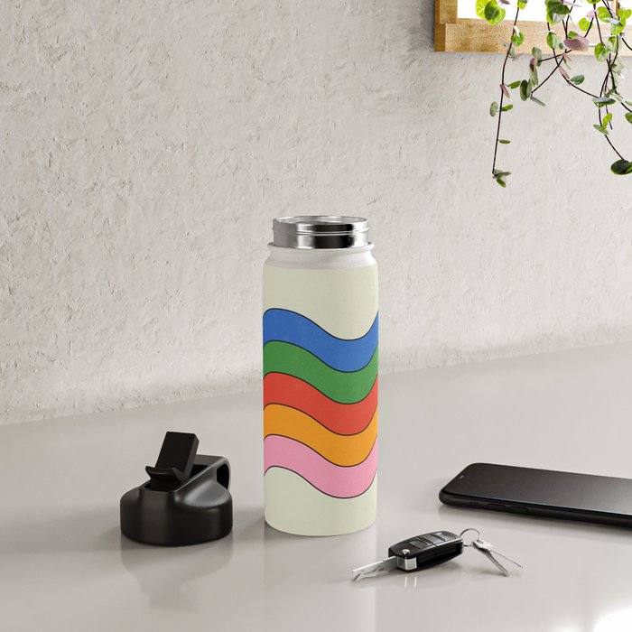 Retro Candy Waves Water Bottle Gallery Image 4