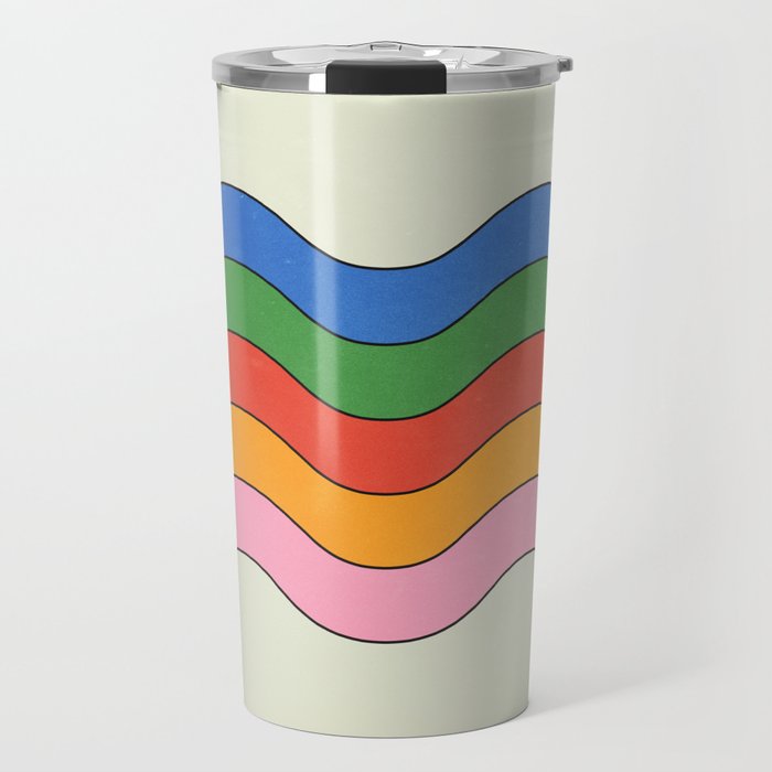 Retro Candy Waves Travel Mug Gallery Image 1