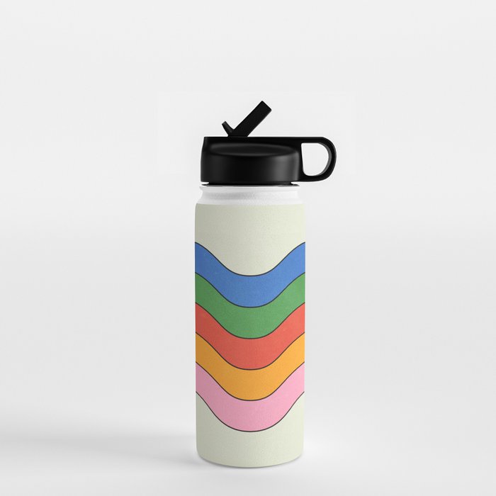 Retro Candy Waves Water Bottle Gallery Image 1