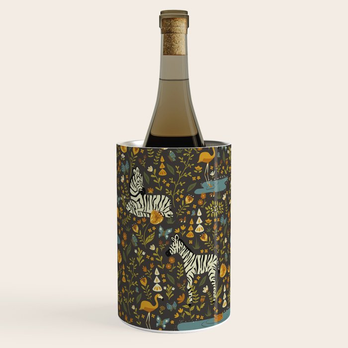 Zebras in Wild Fall Garden Wine Chiller Gallery Image 3