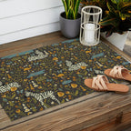 Zebras in Wild Fall Garden Outdoor Rug Gallery Image 2
