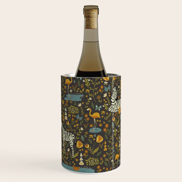 Zebras in Wild Fall Garden Wine Chiller Gallery Image 1