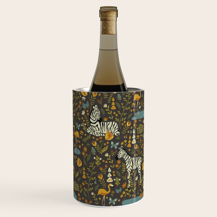 Zebras in Wild Fall Garden Wine Chiller Gallery Image 2