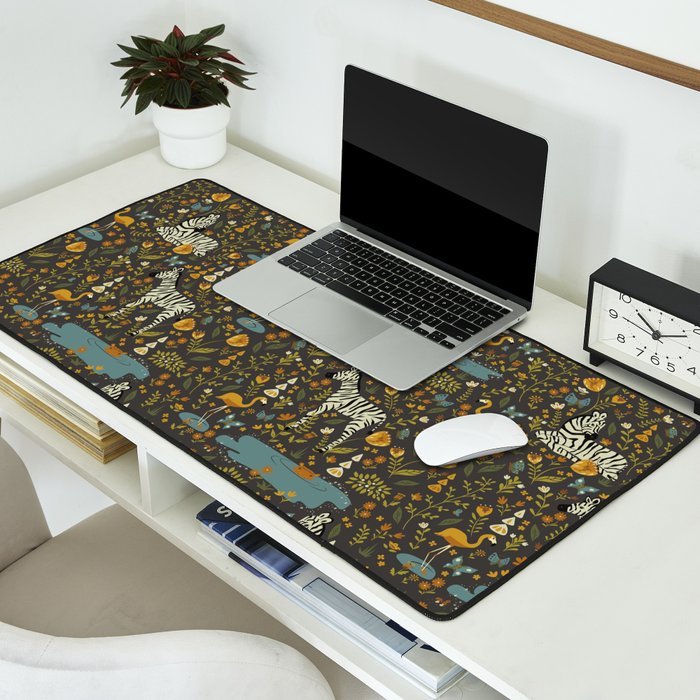 Zebras in Wild Fall Garden Desk Mat Gallery Image 2