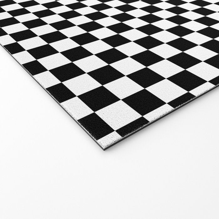 Check VIII - Black â Checkerboard Print Welcome Mat Gallery Image 2