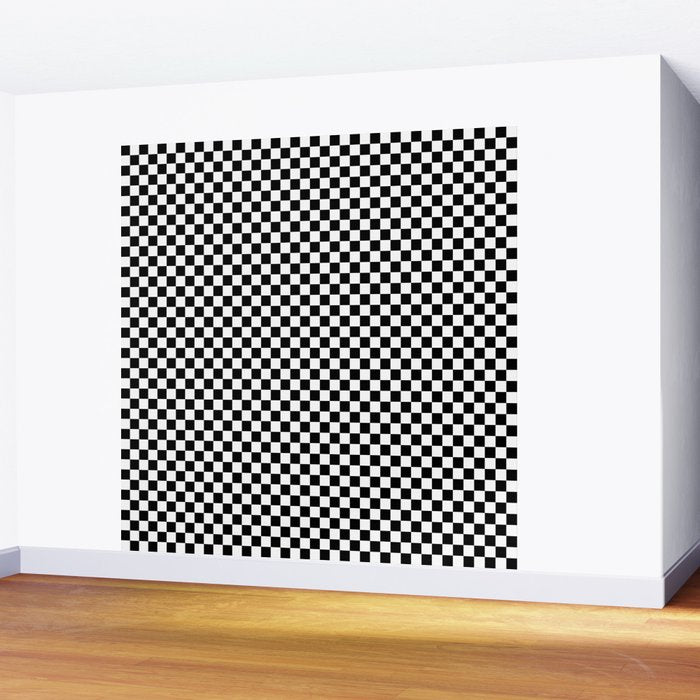 Check VIII - Black â Checkerboard Print Wall Mural Gallery Image 2
