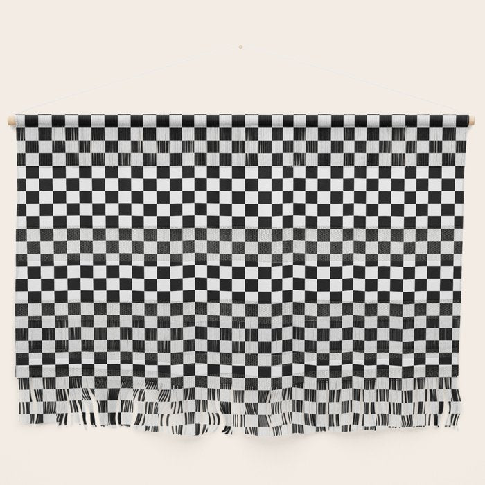 Check VIII - Black â Checkerboard Print Wall Hanging Gallery Image 1