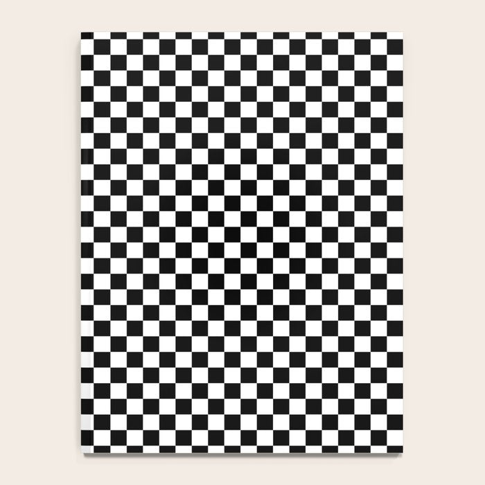 Check VIII - Black â Checkerboard Print Notebook Gallery Image 4