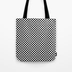 Check VIII - Black â Checkerboard Print Tote Bag Gallery Image 1