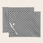 Check VIII - Black â Checkerboard Print Placemat Gallery Image 1