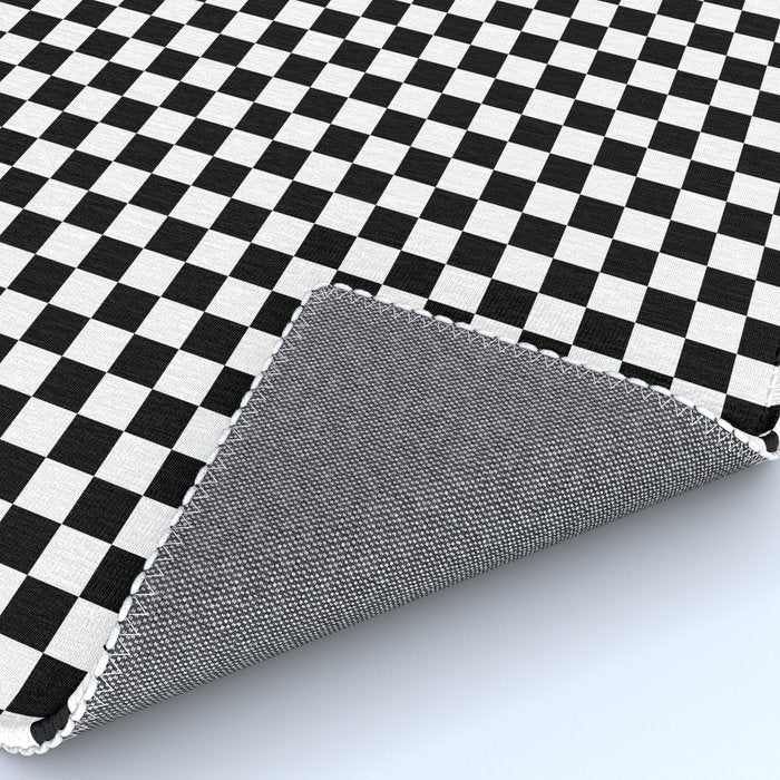 Check VIII - Black â Checkerboard Print Rug Gallery Image 4