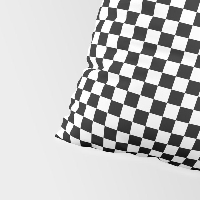 Check VIII - Black â Checkerboard Print Pillow Sham Gallery Image 4