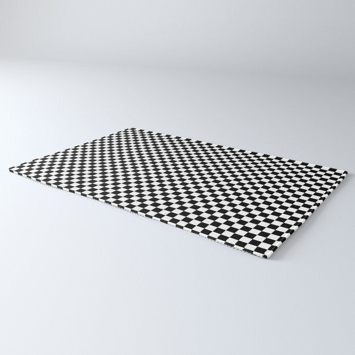 Check VIII - Black â Checkerboard Print Rug Gallery Image 3
