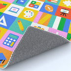 Colorful back to school geometric mosaic pattern Rug Gallery Image 4