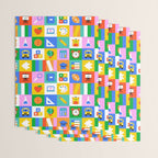 Colorful back to school geometric mosaic pattern Wrapping Paper Gallery Image 3