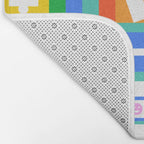 Colorful back to school geometric mosaic pattern Bath Mat Gallery Image 2