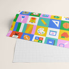 Colorful back to school geometric mosaic pattern Wrapping Paper Gallery Image 2